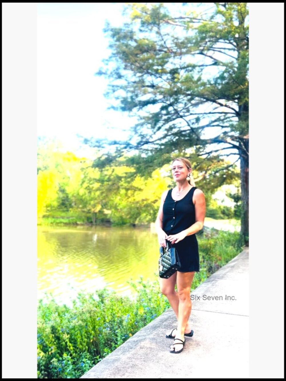 Modest One Piece Swimsuit Romper with Pockets Boyleg Bathing Suit - Picture 7 of 7
